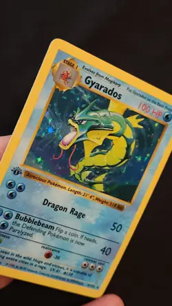 Pokemon TCG Gyarados Base Set Shadowless 1st Edition Holo Rare 6/102 1999 WOTC - Image 5