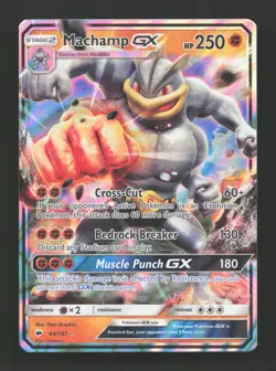 Machamp GX 64/147 Holo GX Rare Burning Shadows Pokemon Near Mint - Image 1