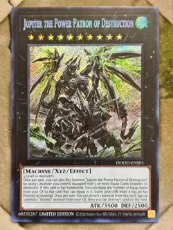 YuGiOh JUPITER THE POWER PATRON OF DESTRUCTION Secret Rare DOOD-ENSP1 - Image 2