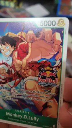 Monkey.D.Luffy Red Bull Double Don!! PRB02-005 Promo NEAR MINT/ Lp - Image 1