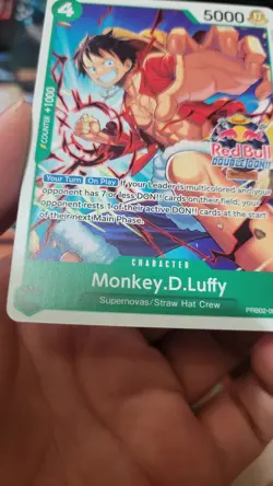 Monkey.D.Luffy Red Bull Double Don!! PRB02-005 Promo NEAR MINT/ Lp - Image 3