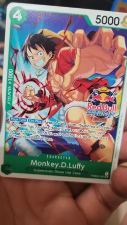 Monkey.D.Luffy Red Bull Double Don!! PRB02-005 Promo NEAR MINT/ Lp - Image 4
