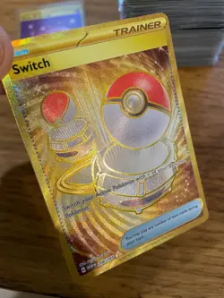 NEAR MINT! Switch Trainer (206/165) S&V 151 Gold Hyper Rare Pokemon Card! - Image 3