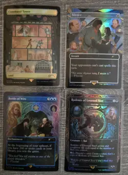 MTG Princess Bride Foil Secret Lair lot of 4 Cards Command Tower Silence - Image 1