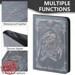 Trading Card Binder 540 Pockets YGO MTG Sport Cards Album Gray Blue - Image 1