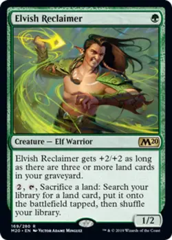 MTG Elvish Reclaimer, NM-Mint, English Core Set 2020 - Image 1