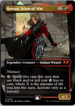 Rowan, Scion of War (Borderless) 300 Wilds of Eldraine Magic: The Gathering NM/M - Image 1