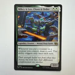 Mikey & Leo Chaos & Order MTG TMNT Rare Legendary Ninja Turtle 0158 - Image 1