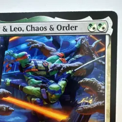 Mikey & Leo Chaos & Order MTG TMNT Rare Legendary Ninja Turtle 0158 - Image 3