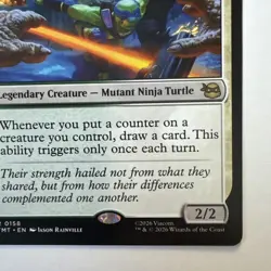 Mikey & Leo Chaos & Order MTG TMNT Rare Legendary Ninja Turtle 0158 - Image 4