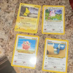 Pokemon Neo Destiny Card Lot Pichu Light Wigglytuff Jigglypuff Dratini 2002 - Image 1