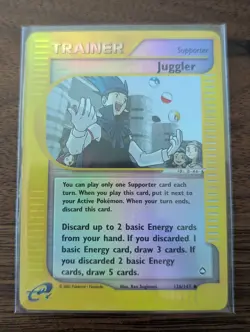 2002 Pokemon Juggler Aquapolis Reverse Holo Card 126/147 NM Condition - Image 1