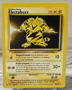 Pokemon TCG 1999-2000 Electabuzz (SPANISH) 20/102 Base Set Near Mint NM - Image 1
