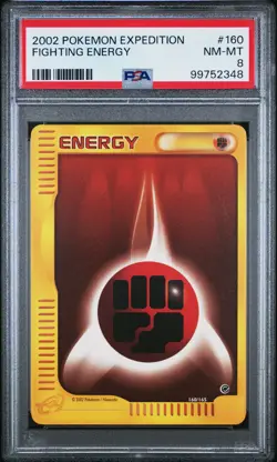 2002 POKEMON EXPEDITION #160 FIGHTING ENERGY PSA 8 - Image 1