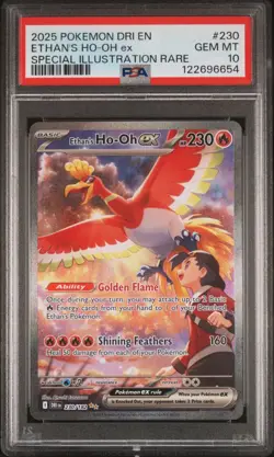 2025 POKEMON DRI SPECIAL ILLUSTRATION RARE #230 ETHAN'S HO-OH EX PSA 10 - Image 1