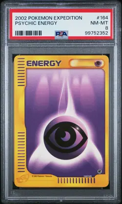 2002 POKEMON EXPEDITION #164 PSYCHIC ENERGY PSA 8 - Image 1
