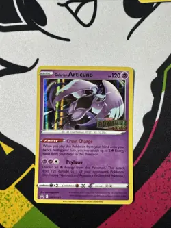 Pokemon Galarian Articuno Evolving Skies Prerelease Black Star Promo SWSH123 - Image 1