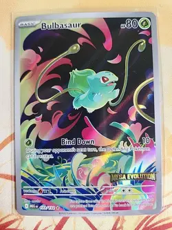 Pokemon Bulbasaur Holo Card 133/132 Me01: Mega Evolution NM Condition Sealed - Image 1