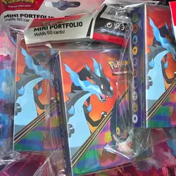 Pokemon Mini Portfolio Lot Of 10 Charizard Gengar Holds 60 Cards. BINDER ONLY!! - Image 5