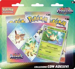 NEW Lot of 3 Pokemon TCG: Prismatic Evolutions Leafeon Tech Sticker Collection - Image 2