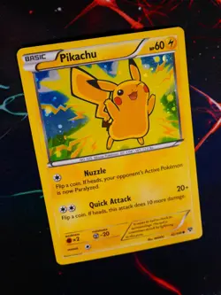 MP Pokemon (Cosmos Holo) PIKACHU Card XY Set 42/146 Foil The Lego Movie Promo - Image 1