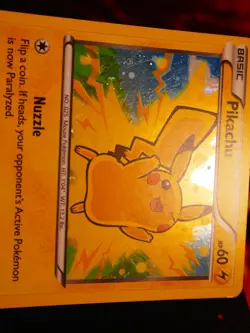 MP Pokemon (Cosmos Holo) PIKACHU Card XY Set 42/146 Foil The Lego Movie Promo - Image 3