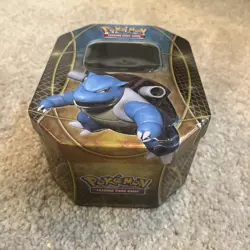 Pokemon Blastoise Tin Blue Metal Card Storage Box for Pokemon TCG - Image 3