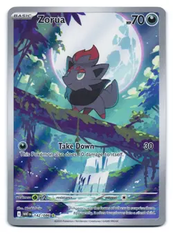 Zorua 142/086 Illustration Rare White Flare Pokemon NM - Image 1