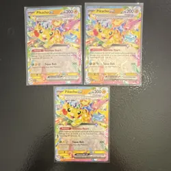 Pokemon TCG 3 Cards Pikachu ex 57/217 Ascended Heroes - Image 3
