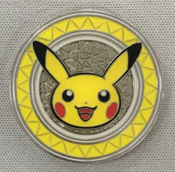 Pokemon Pikachu Metal Coin F17 XY Premium Trainer Collection 2017 - Image 1