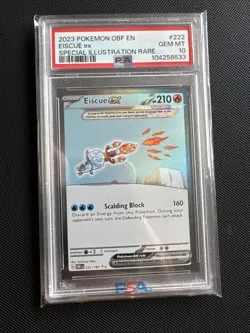 Pokemon Eiscue ex 222/197 Special Illustration Rare Obsidian Flames PSA 10 - Image 1