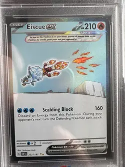 Pokemon Eiscue ex 222/197 Special Illustration Rare Obsidian Flames PSA 10 - Image 3
