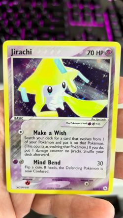 2004 Pokemon Ex Hidden Legends Jirachi Holo Rare Card 8/101 NM - Image 2