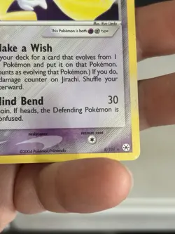 2004 Pokemon Ex Hidden Legends Jirachi Holo Rare Card 8/101 NM - Image 4