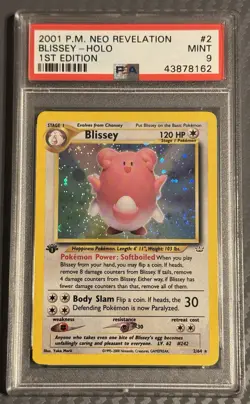 Pokemon Neo Revelation Blissey 2/64 1st Edition Holo Rare PSA 9 - Image 1