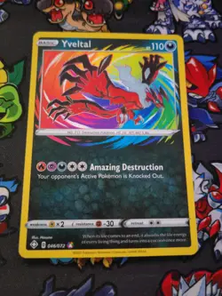 Pokemon TCG - Shining Fates - Yveltal 046/072 Amazing Rare Holo NM Fresh - Image 2
