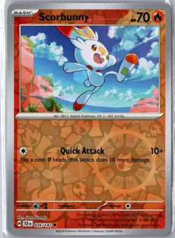 Scorbunny 26/142 Common Stellar Crown Pokemon Reverse Holo NM/M - Image 1
