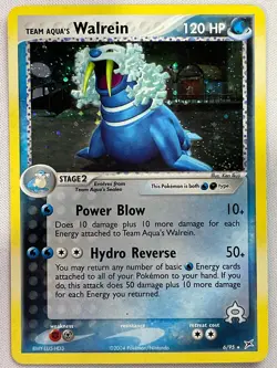 Team Aqua's Walrein 6/95 Holo Rare Team Magma vs Team Aqua Pokemon Holo MP - Image 1