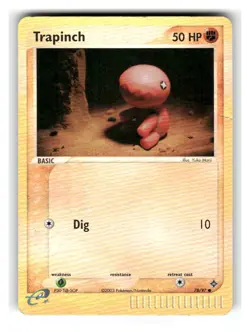 Trapinch 78/97 Common Dragon Pokemon Reverse Holo Moderately Played - Image 1