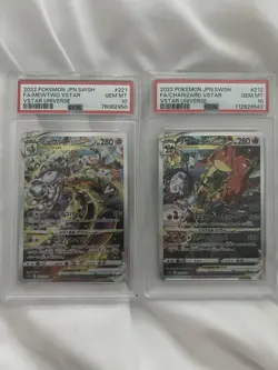 Pokemon VSTAR Universe Mewtwo #221 Charizard #212 PSA 10 Japanese - Image 1