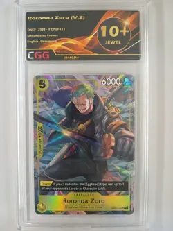 One Piece Roronoa Zoro (OP07-113) (V.2) Unnumbered Promo CGG 10+ Triple 28460210 - Image 1