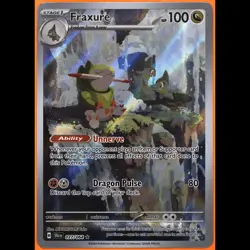 TAG 9.0 MINT Fraxure Illustration Rare 2024 Pokemon Pokemon Scarlet & Violet - Image 3