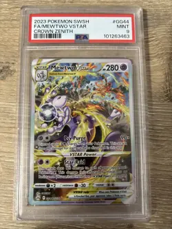 Pokemon TCG Mewtwo VSTAR GG44/GG70 Full Art Rare Crown Zenith SWSH - Image 1