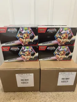 Lot of 12X Pokemon Prismatic Evolutions Surprise Box SEALED NEW IN HAND - Image 2