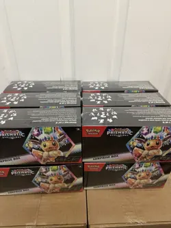 Lot of 12X Pokemon Prismatic Evolutions Surprise Box SEALED NEW IN HAND - Image 3