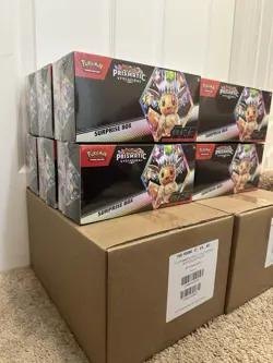 Lot of 12X Pokemon Prismatic Evolutions Surprise Box SEALED NEW IN HAND - Image 4