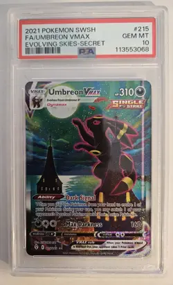 Pokemon 2021 Umbreon VMAX 215/203 Alt Art Evolving Skies PSA 10 GEM MINT - Image 1