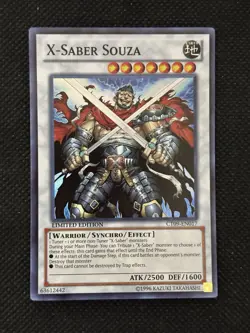 YuGiOh! - X-Saber Souza CT09-EN017 Super Rare Limited Edition Near Mint - Image 1