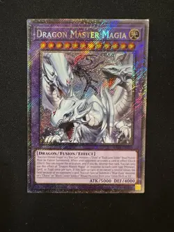 Yugioh Dragon Master Magia (BLTR-EN118) Quarter Century Secret Rare 1st Edition - Image 1