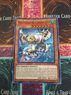 Yugioh Moulinglacia the Elemental Lord FLOD-ENSE2 Super Rare Limited Near Mint - Image 1